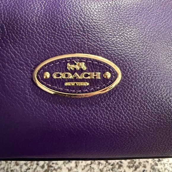 Coach Purple Leather Handbag - Picture 13 of 16